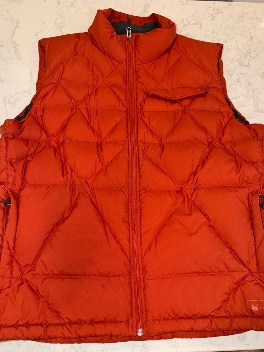 REI Red Quilted Down Vest